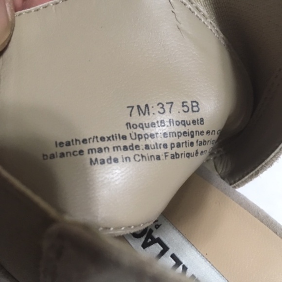 Karl Lagerfeld Paris Suede/Leather Lt Tan Heels 7M - Picture 8 of 8